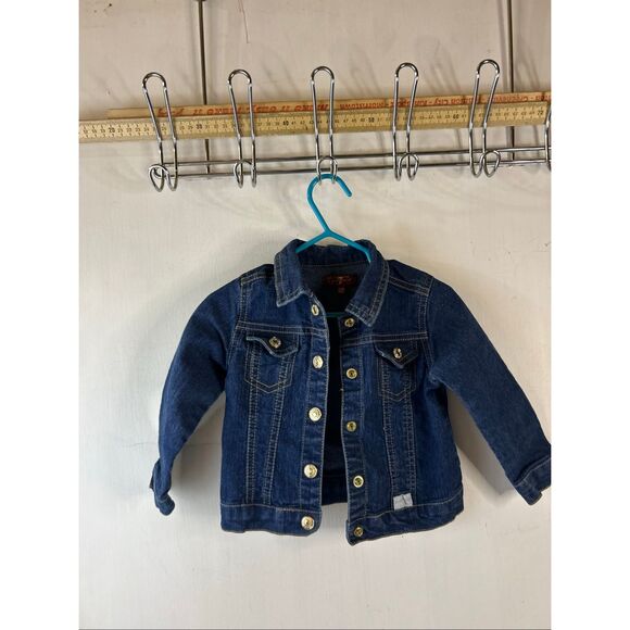 18m 7 for all Mankind toddler denim jacket with gold buttons - Picture 1 of 4